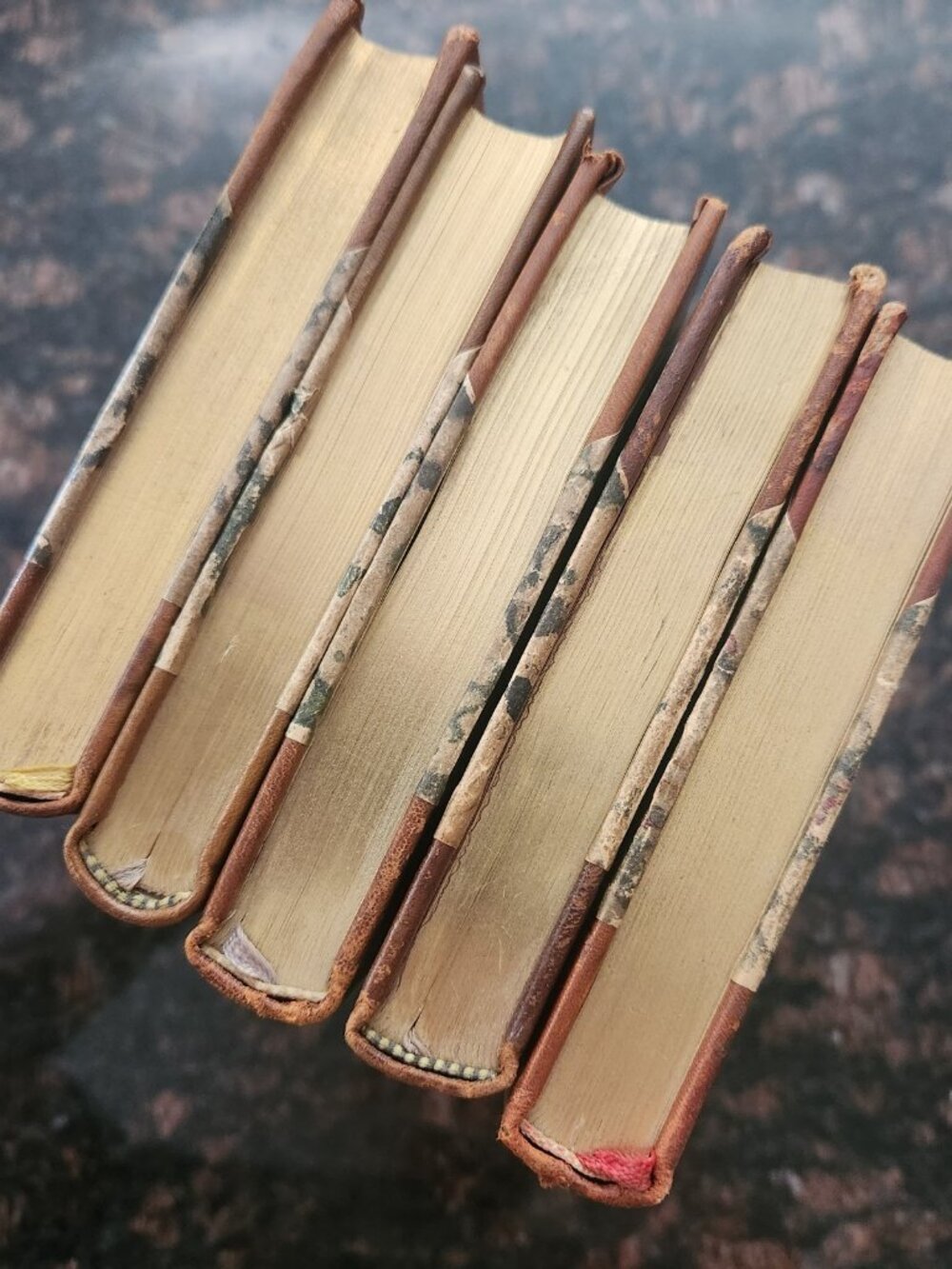 5 Our Homes Nordic Library Set 5 Gold Tooled Leather Bound Books Swedish 1931 32 - Picture 13 of 15